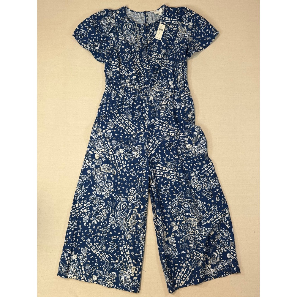 Anthropologie The Somerset Wide Leg Jumpsuit  Paisley Woodblock Print MP NEW